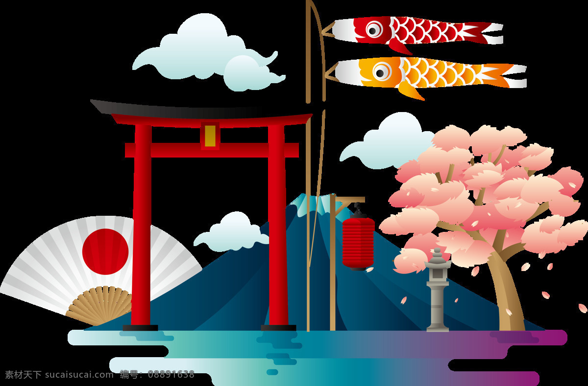 日本 元素 旅游 旅行 合成 海报 旅游景点 景区