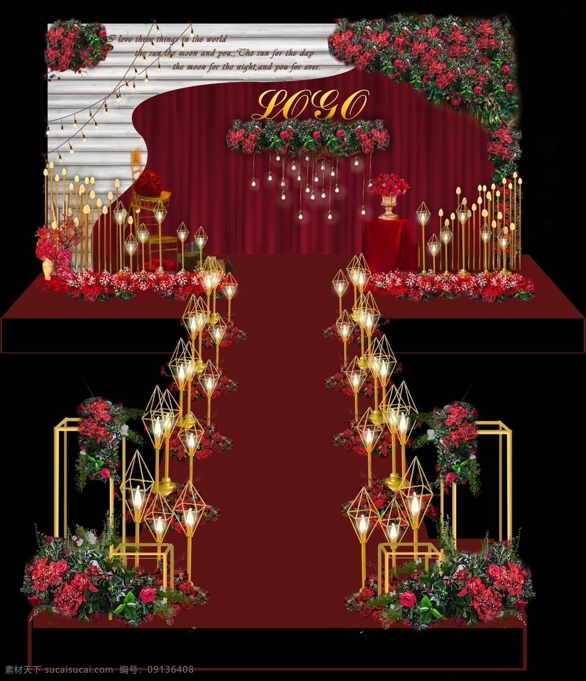 紅 金 婚禮 效果圖 紅色婚禮 紅金婚禮 婚禮設計 婚禮效果圖