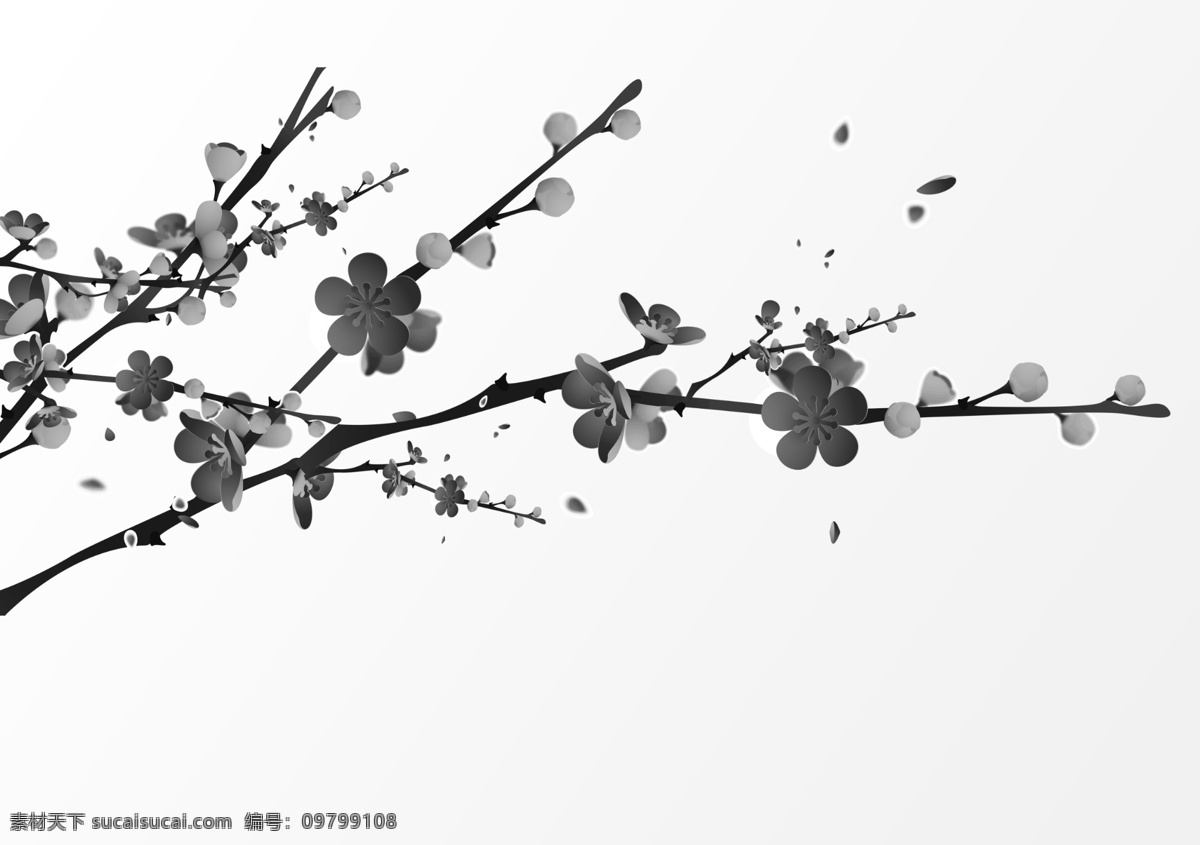 水墨 桃花 黑色 植物 剪紙 元素 裝飾元素 裝飾素材 花朵 剪紙?jiān)?剪紙素材 剪紙花 立體元素 立體花朵 樹干 樹枝 樹木 國潮元素 中國風(fēng)素材 水墨植物 水墨元素 黑白元素 展架素材 海報(bào)元素