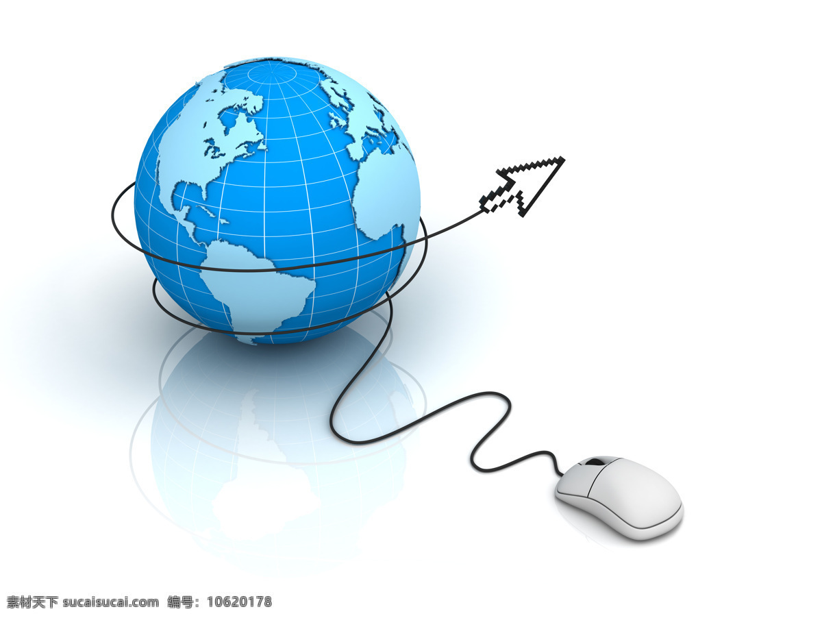 创意 鼠标 光标 箭头 地球 光标箭头 网络通讯 通讯科技 网络信息科技 地球图片 环境家居