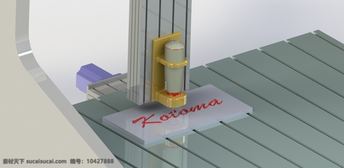 kotoma 數(shù)控 工作臺 磨 銑 機 表 sldprt 白色