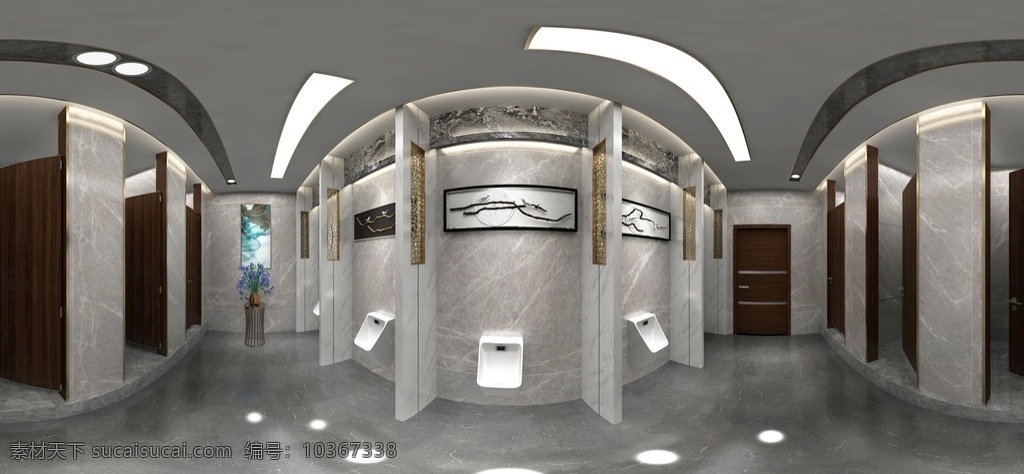 公共卫生间 全景图图片 全景图 异形顶 展厅 会馆 博物馆 展馆 卫生间 3d设计 3d作品
