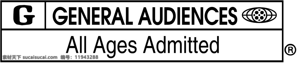 美国电影协会 评级 自由 g等级标识 标志 免费 psd源文件 logo设计