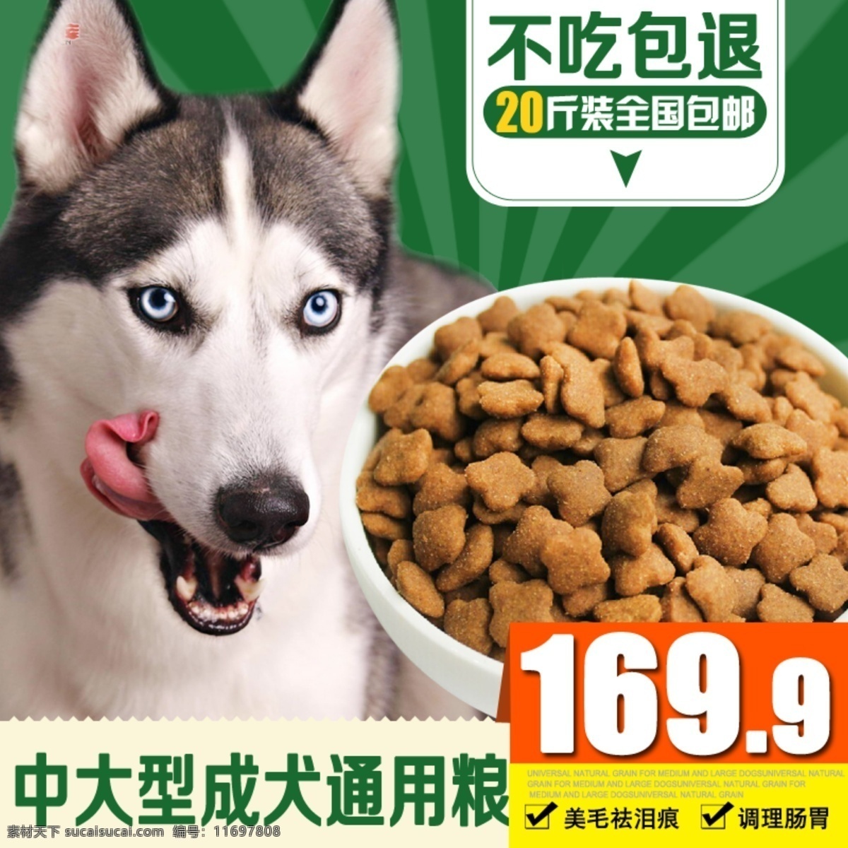 狗 糧 寵物食品 主 圖 狗糧 活動圖 淘寶 主圖 活動 天貓 狗糧直通車圖 大型犬主圖 綠色
