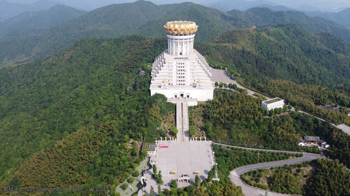 紹興 龍華 寺 兜 率 天 山體 青山 建筑 房子 寶塔 文化藝術(shù) 傳統(tǒng)文化