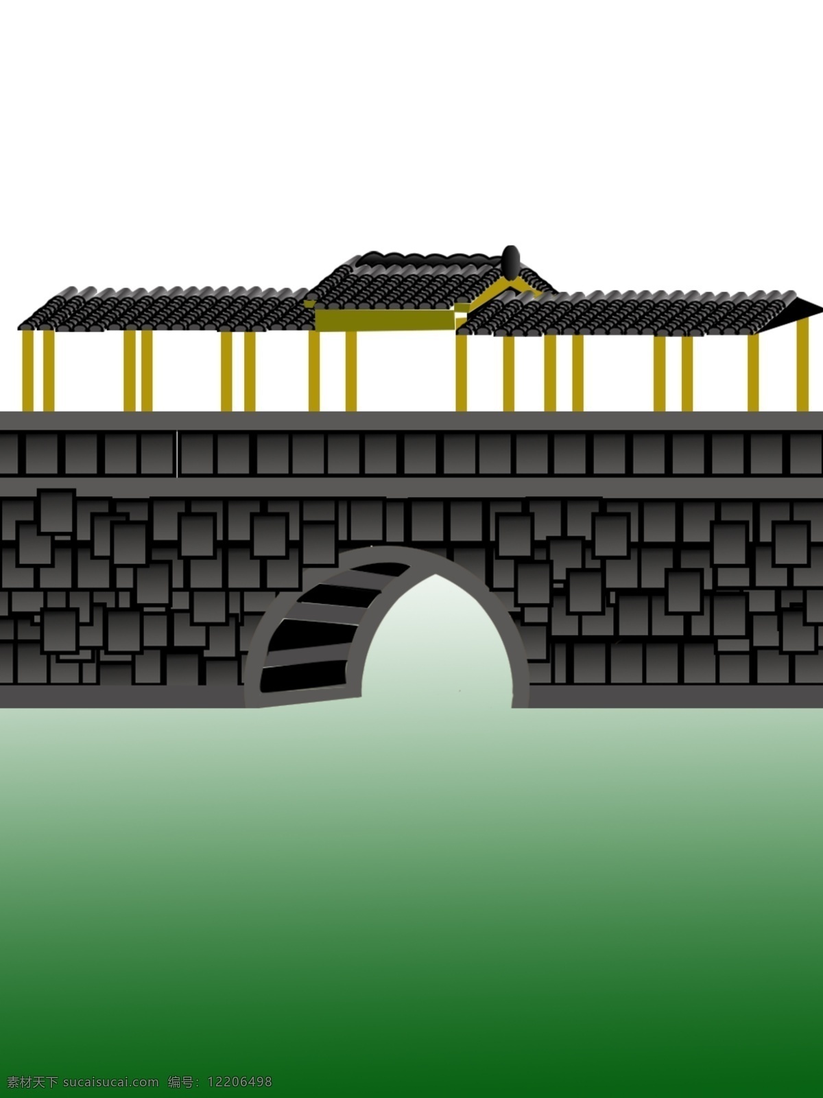古色古香 护 城桥 背景 复古 唯美 简约 中国风
