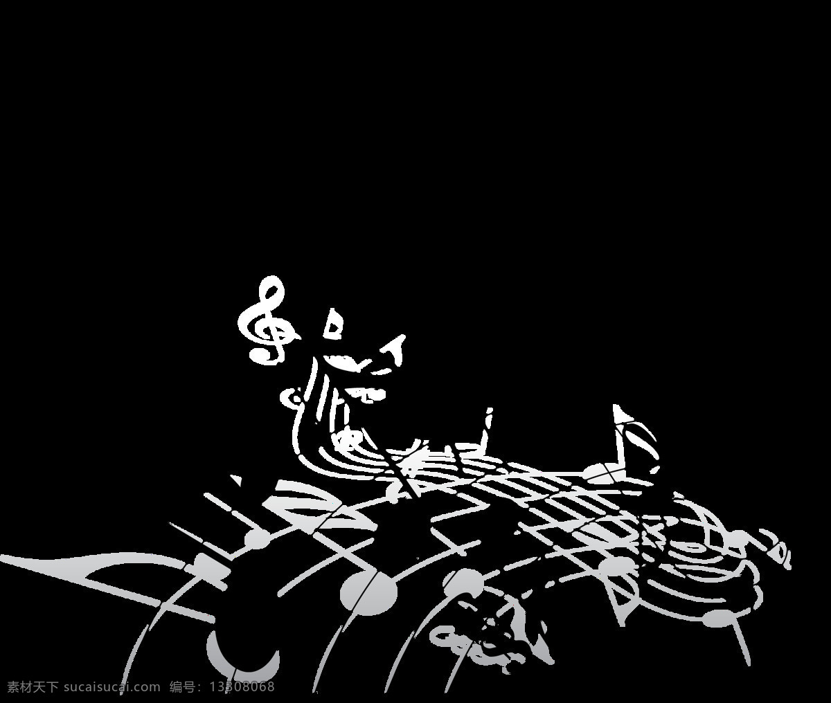 黑色 簡約 音樂 線條 元素 符號 藝術