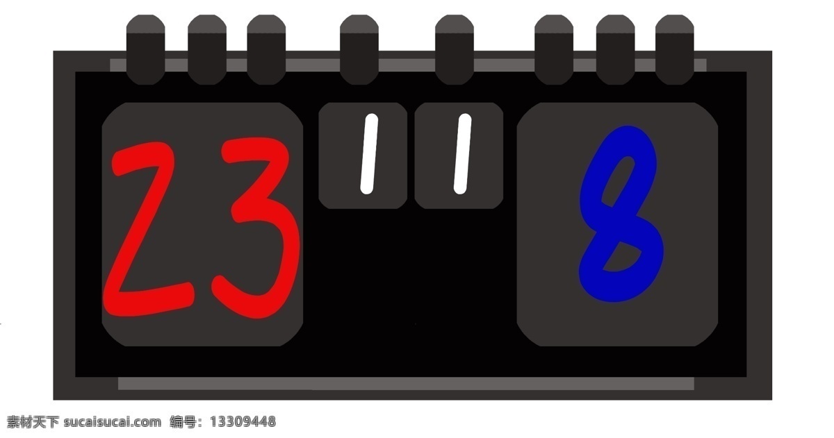 体育 比赛 记分 器 插画 黑色记分器 彩色 数字 记分簿 记分牌 计分 牌子