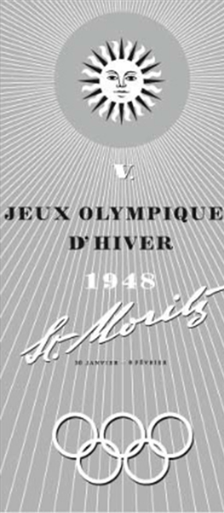 1948 年第 五 届 冬奥会 会徽 奥运会 冬季 比赛 标识 标志图标 公共标识标志