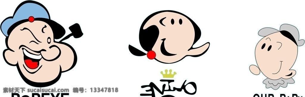 親子 情侶裝 大力 水手 情 侶裝 力水 手 印花 動(dòng)漫動(dòng)畫(huà) 動(dòng)漫人物
