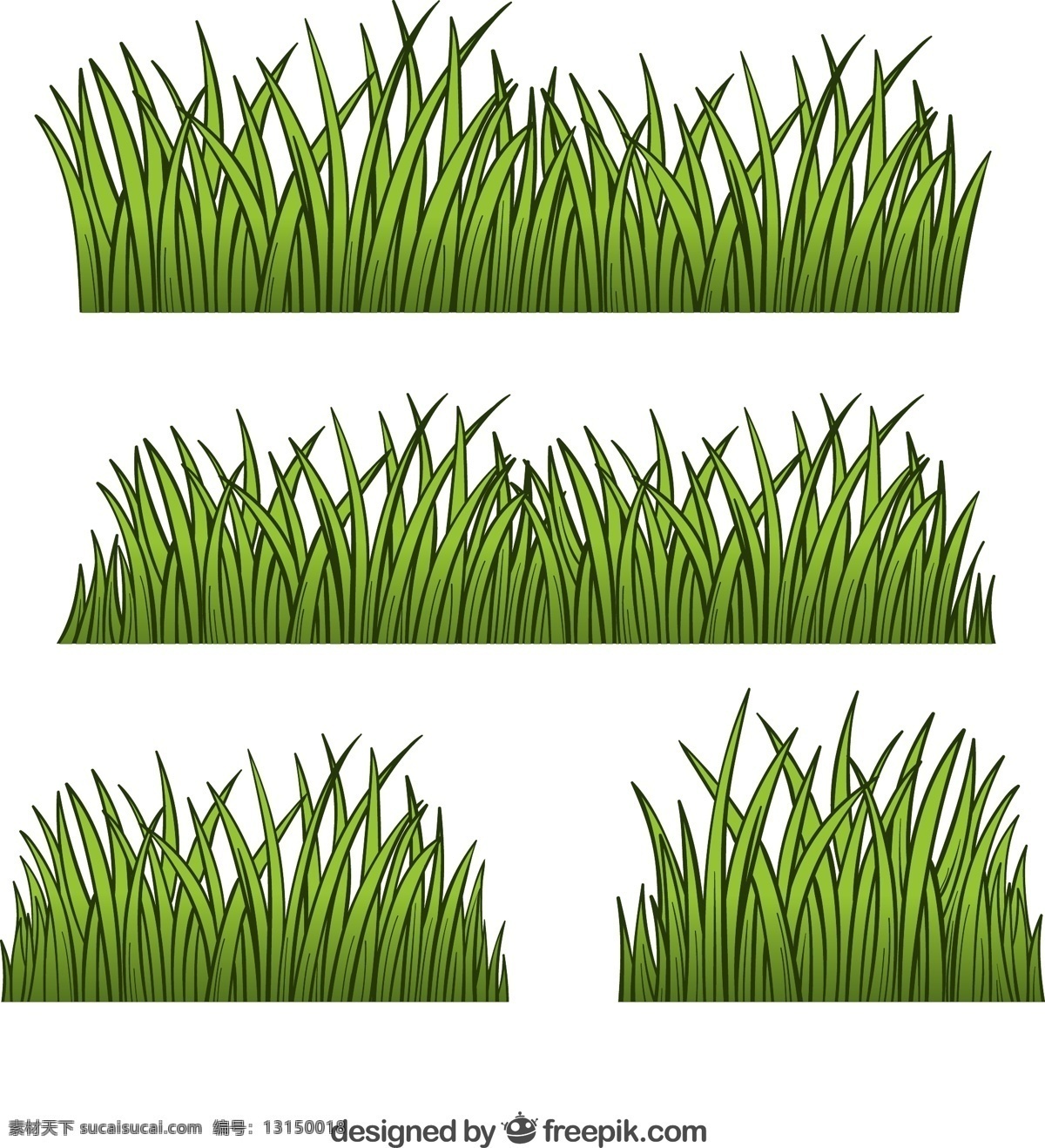 手绘 绿色 草地 矢量 草坪 矢量图 格式 高清图片