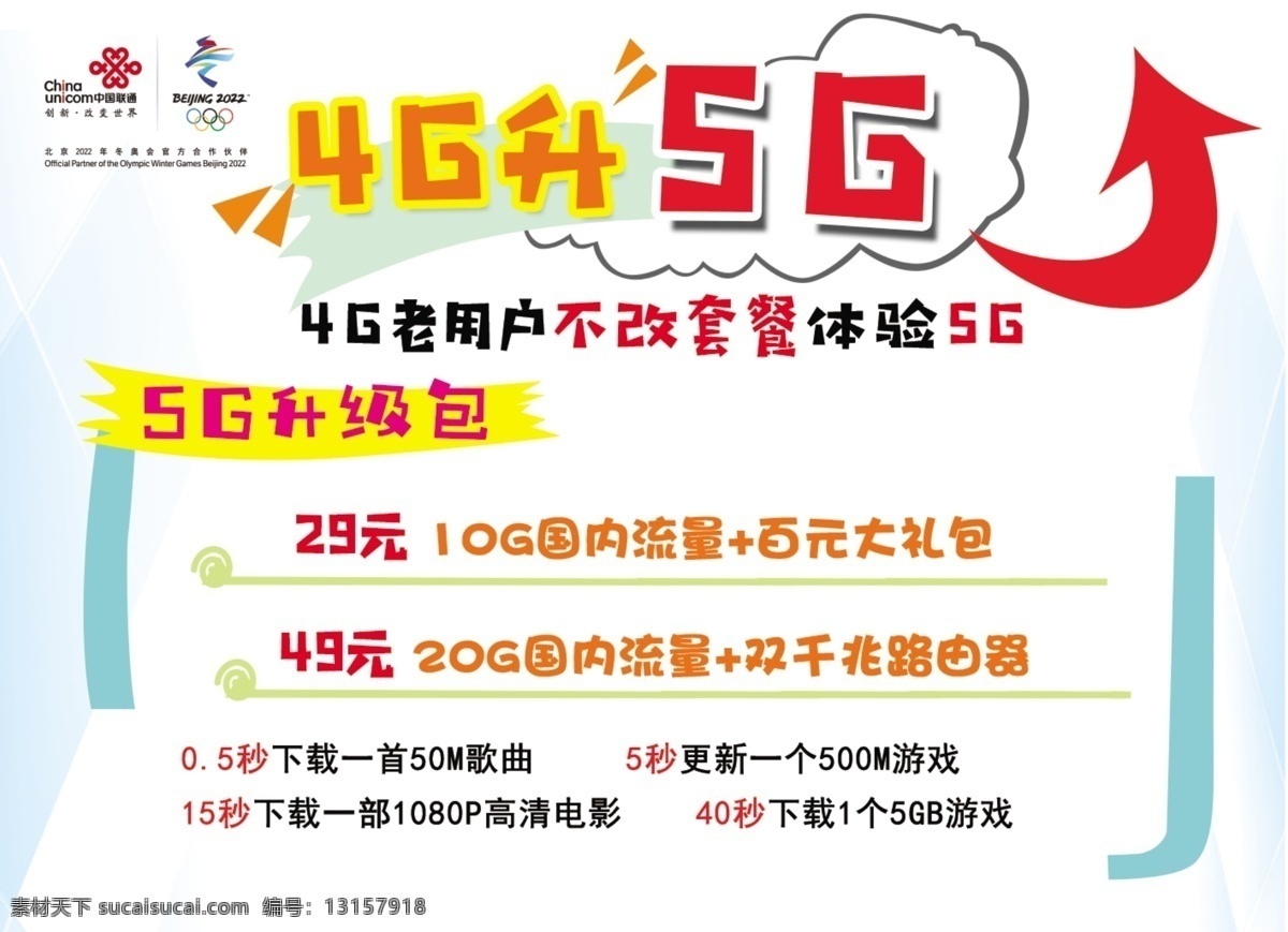 4g升5g 聯(lián)通 通信 電腦柜臺(tái) 電腦背貼 5g通信 分層
