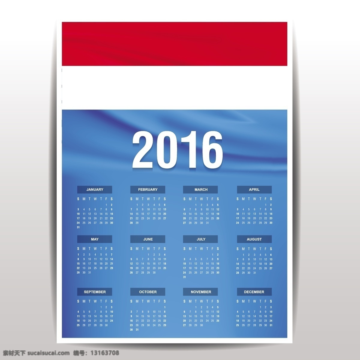 卢森堡 日历 2016 标志 模板 时间 数字 年份 国家 日期 月份 计划 爱国 一月 十二月 十一月 白色