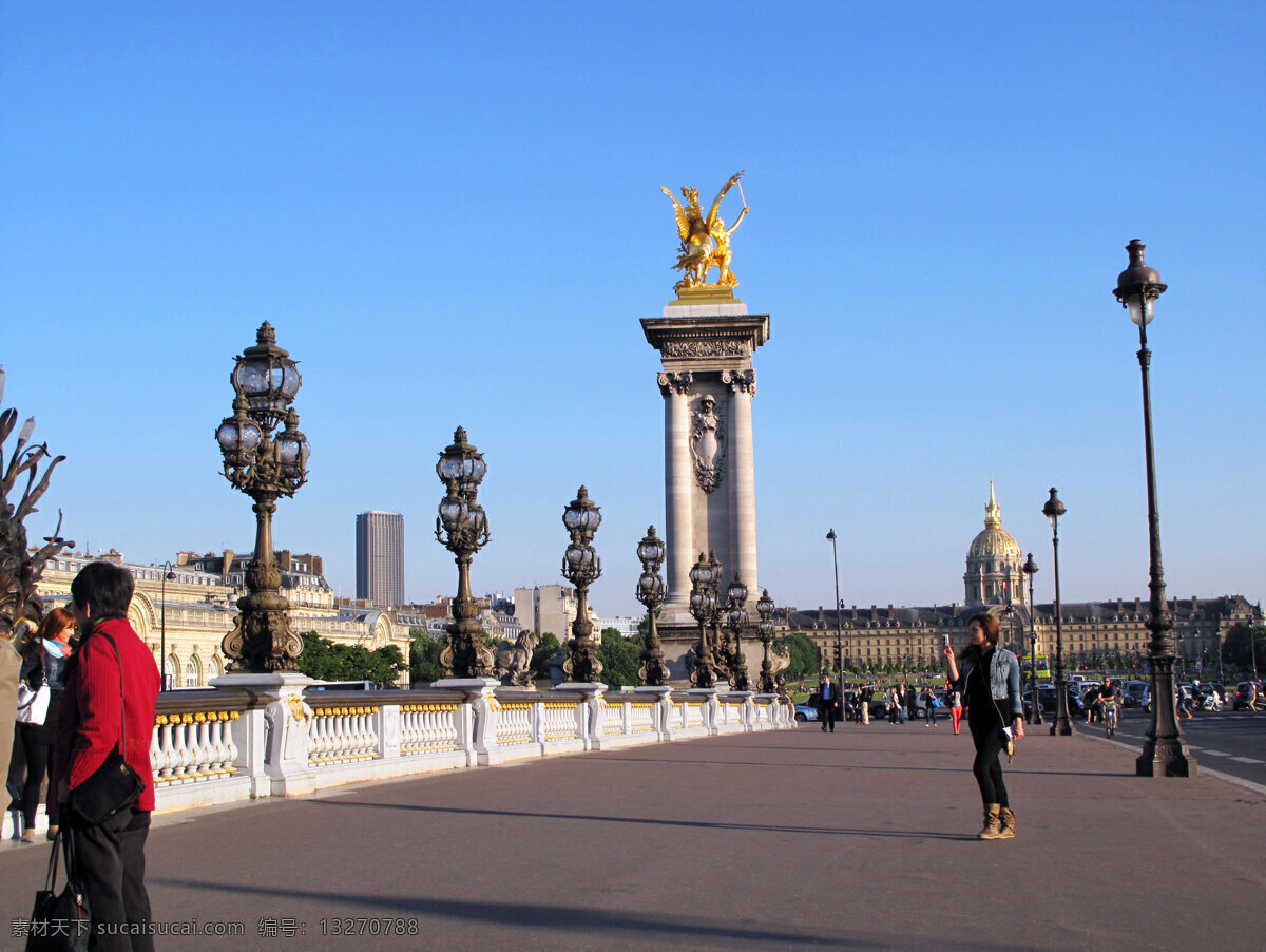 法国 巴黎 街景 浪漫都城 城市建筑 桥头雕塑 巴黎街景 旅游摄影 国外旅游