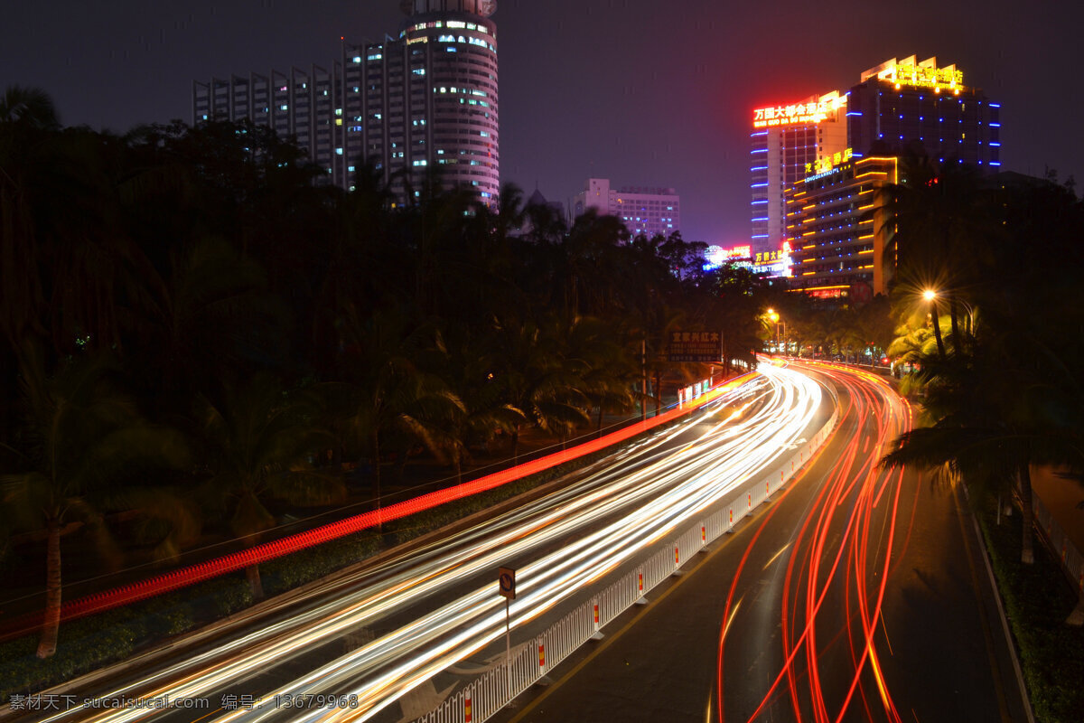 ?？?夜景 車流 大廈 道路 高樓 海南 建筑 交通工具 口夜景 霓虹燈 燈影 現(xiàn)代科技 裝飾素材 燈飾素材