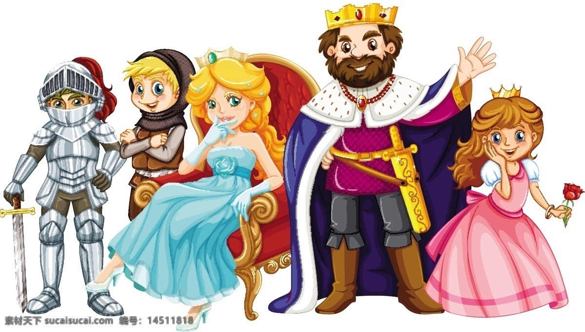 童话故事插画 迪士尼 公主 仙女 王子与公主 童话王子 人物 童话 中世纪 王子 皇家 城堡 王国 幻想 传说 历史 卡通设计
