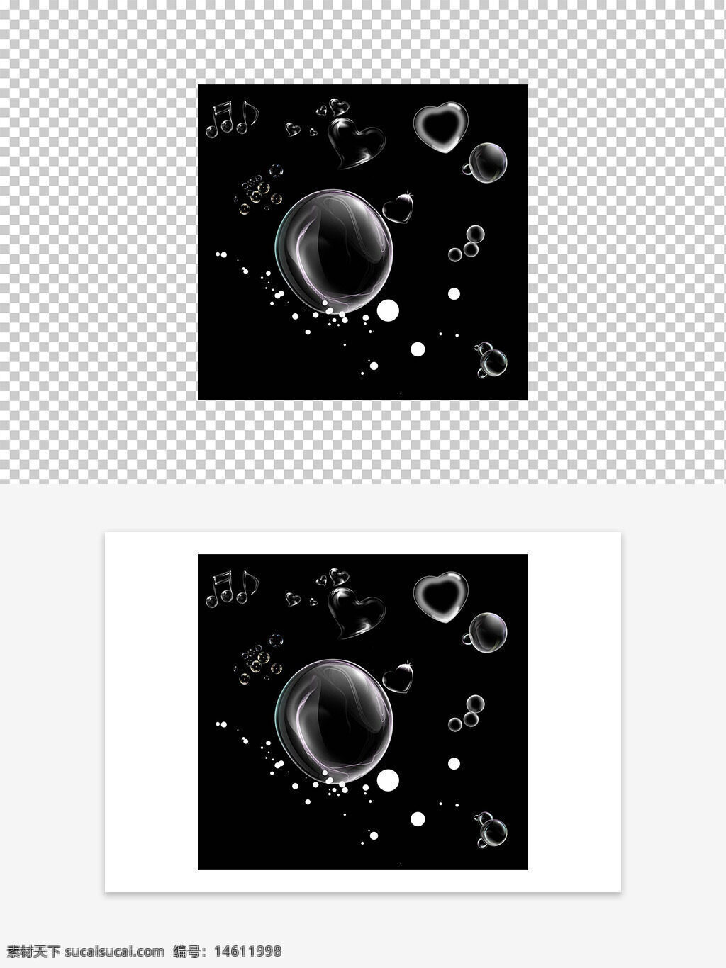 黑色背景 透明泡泡 愛心泡泡 音樂符號 漂浮元素 夢幻效果 光影效果 視覺藝術(shù) 背景素材 設(shè)計元素 唯美風(fēng)格 裝飾素材 現(xiàn)代風(fēng)格