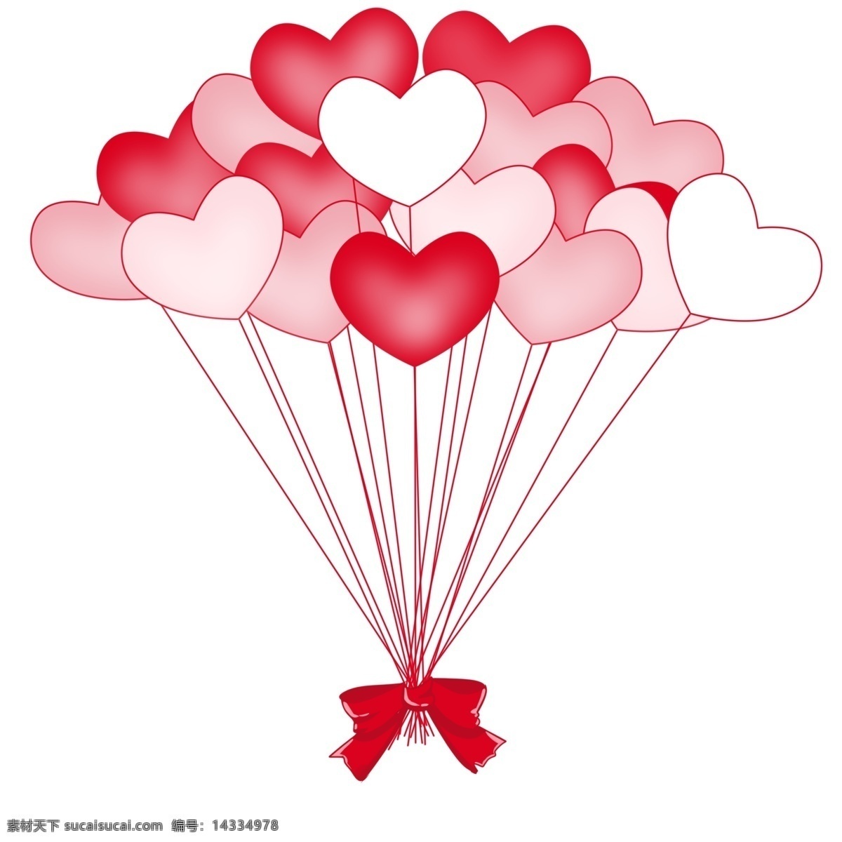 红色 心形 气球 彩带 彩色 蝴蝶结 浪漫 氢气球 唯美 花纹 amp 背景 免 抠 图