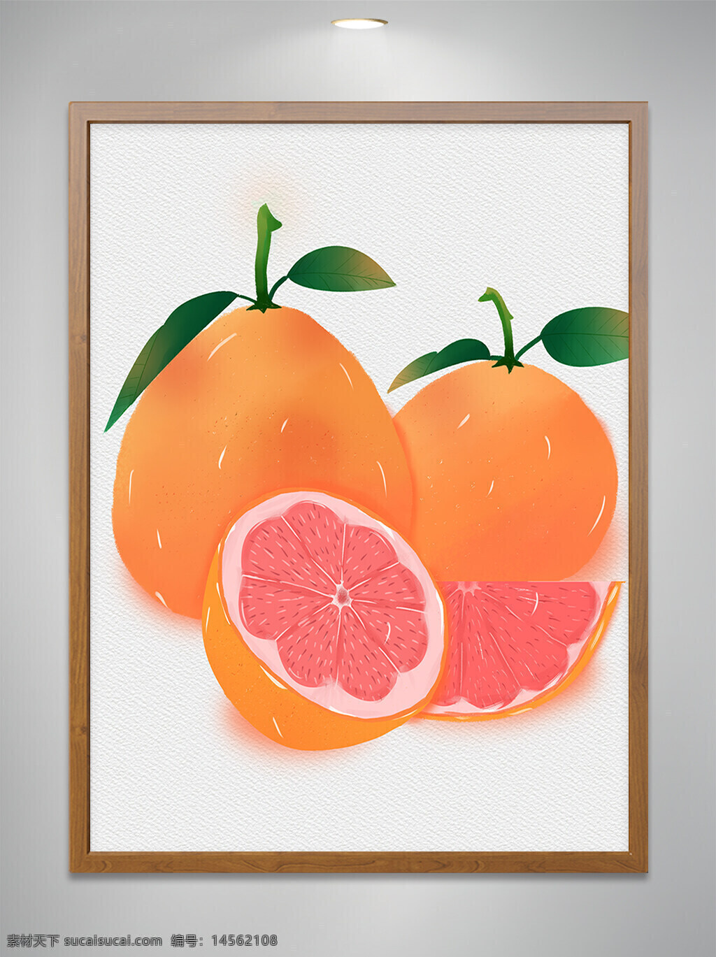 手绘水果 手绘西柚 柚子 西柚 水果 橙子 水果素材 橙色水果 分层水果 分层西柚