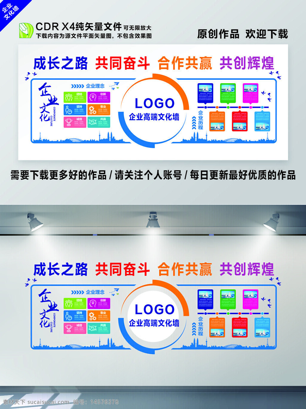 高端 企业文化墙 展板 企业文化 成长历程 诚信 共赢