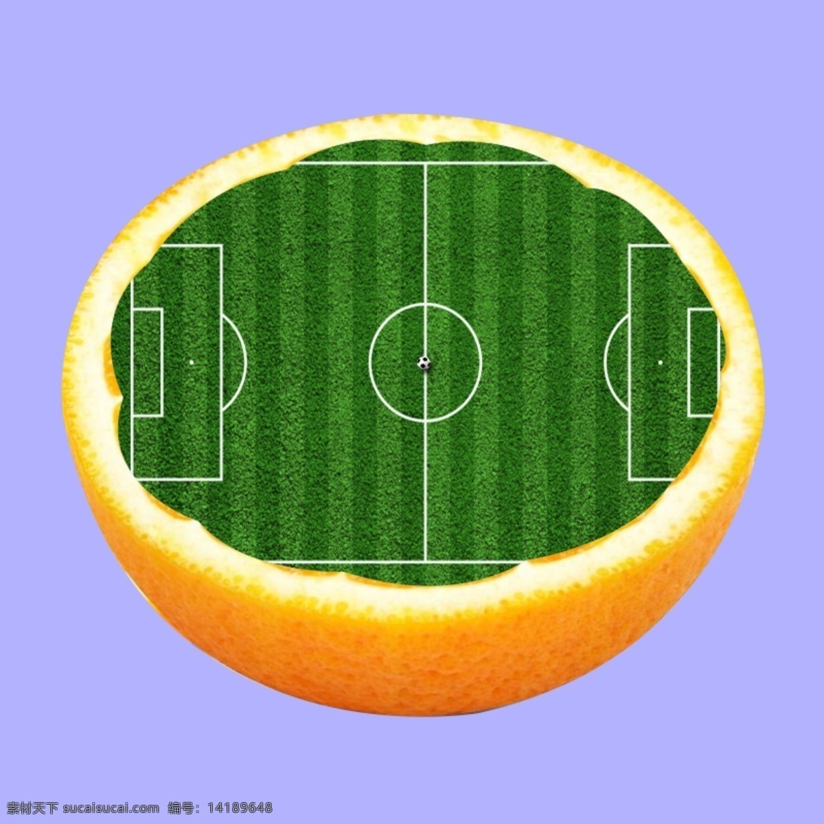 橙子 足球场 创意 广告 足球 红橙 创新 海报 环境设计 效果图