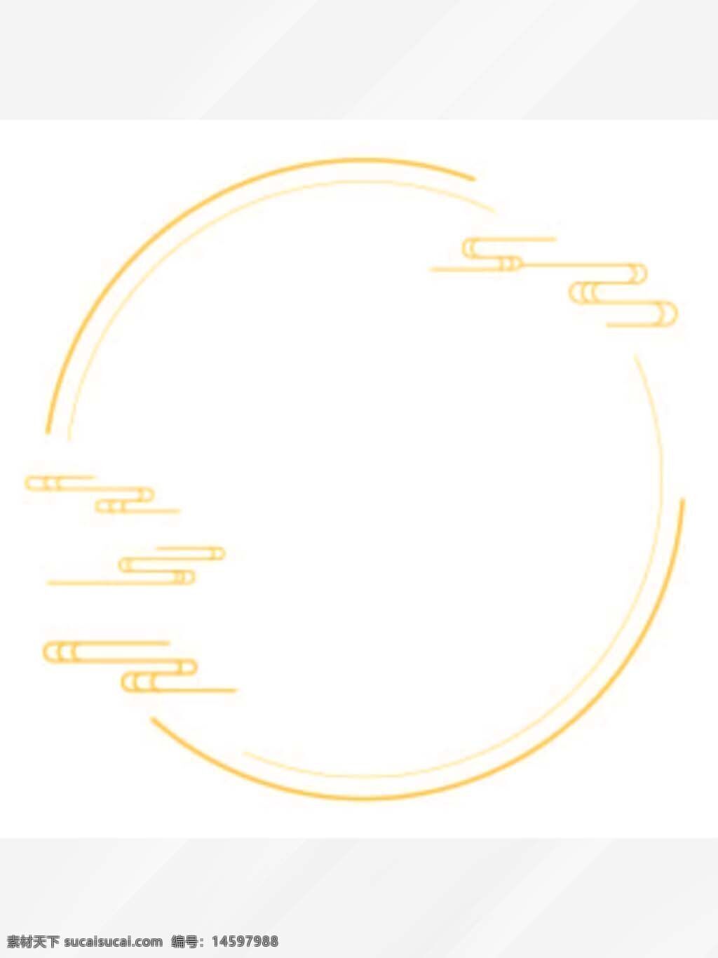 圆形 简约 黄色 线条 设计 装饰 背景 图案 艺术 抽象 渐变 框架 几何 现代 优雅 空白 圆环 纹理 光滑 时尚