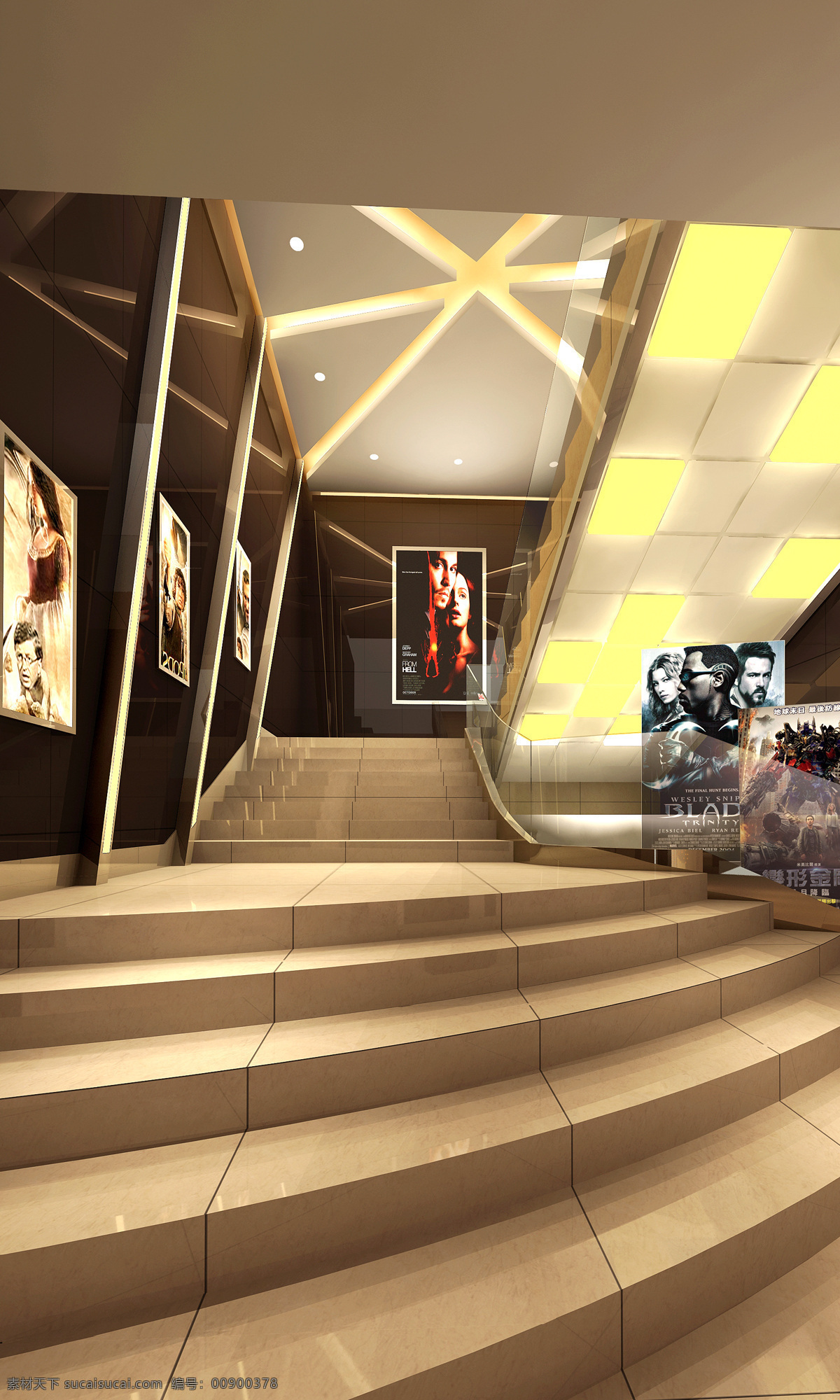 电影院 3d设计 室内设计 效果图 设计素材 模板下载 楼梯下 公装 家居装饰素材