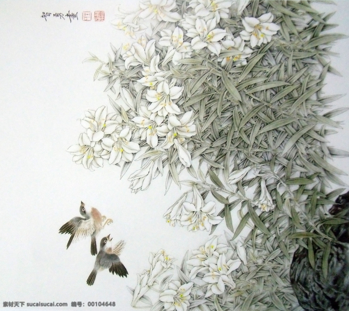 国画茶花 国画花鸟 闹春 中国工笔画 美术国画 水墨画 彩墨画 绘画书法 文化艺术