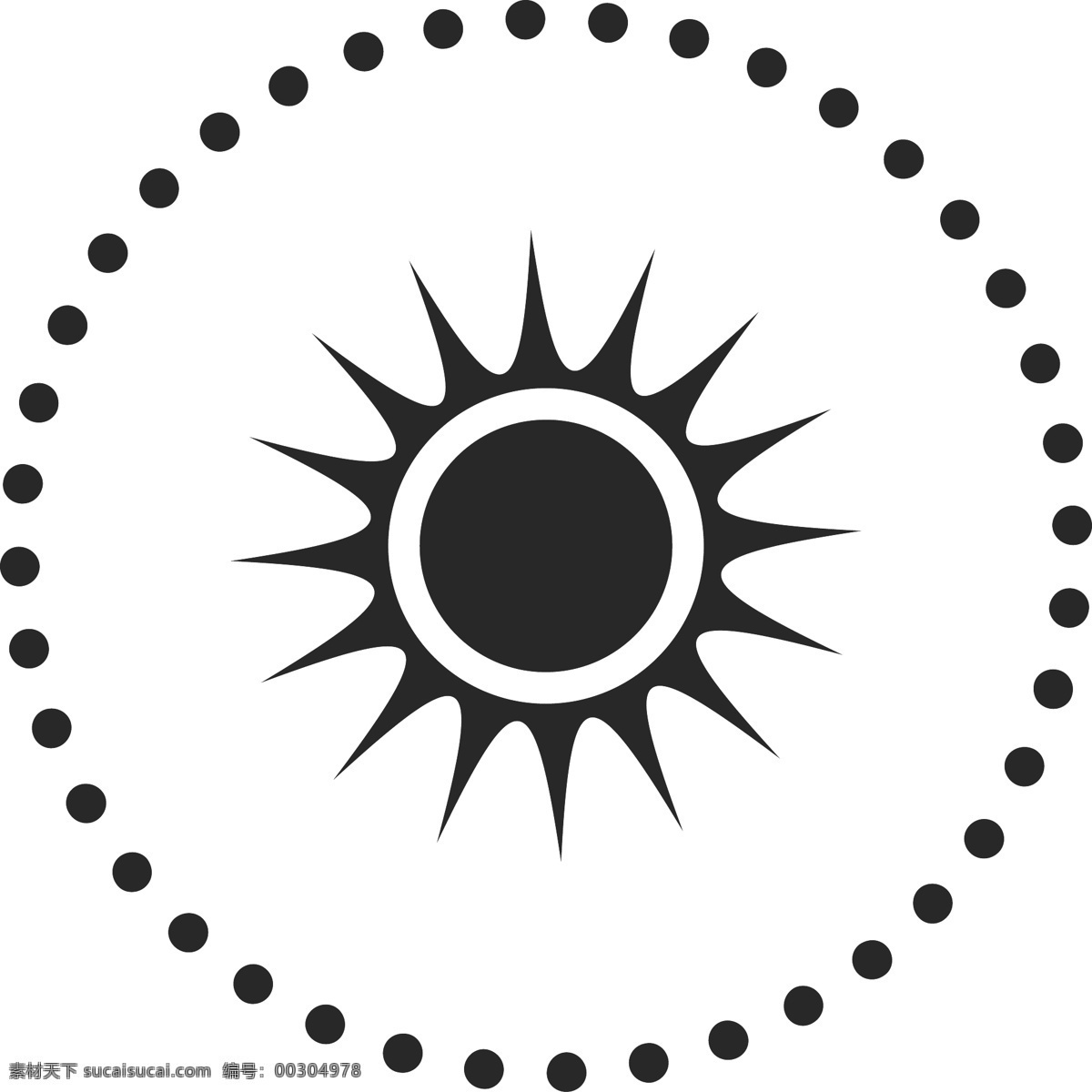 黑色 太阳 图标 免 抠 图 太阳图标 圆圈图标 虚线圈 ui应用图标 网页图标 电脑图标 卡通图案 卡通插画