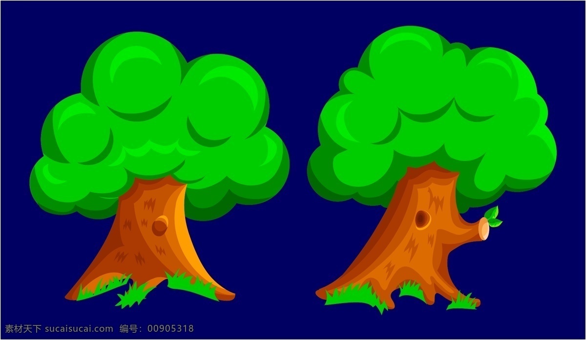 蘑菇 树 矢量 绿树矢量 树苗矢量素材 蘑菇树ai
