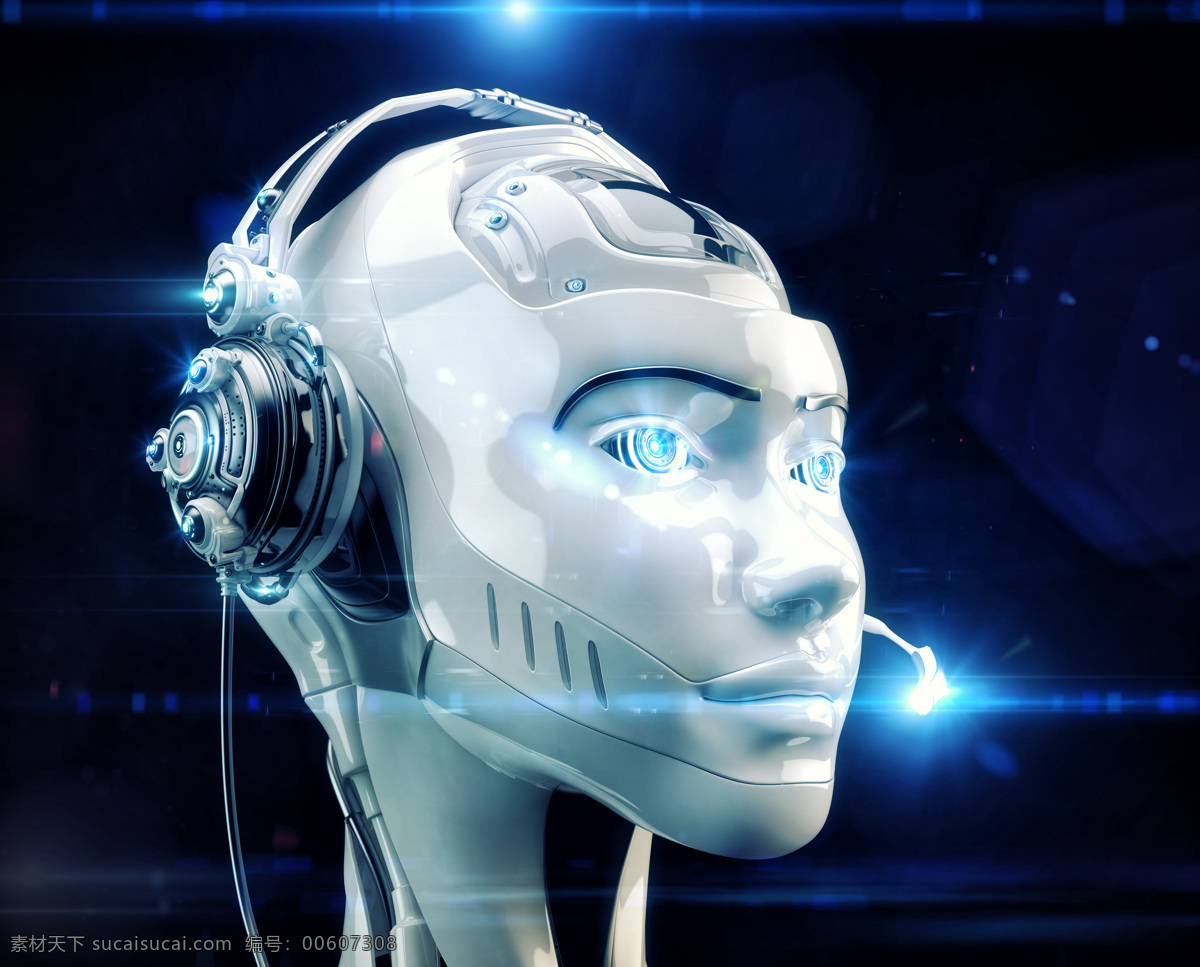机器人 头部 特写 白色机器人 未来科技 其他人物 人物图片