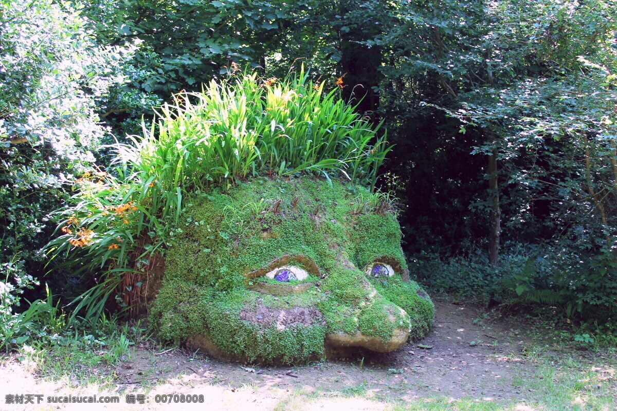 高清 绿色植物 雕塑 雕像 石雕 雕刻 工艺品