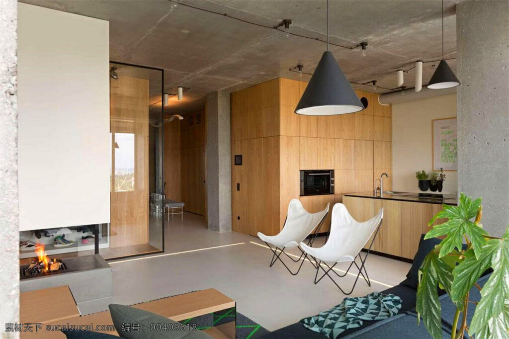 简约 客厅 灰色 椅子 装修 效果图 长方形茶几 个性吊灯 灰色地板砖 电视 背景 墙