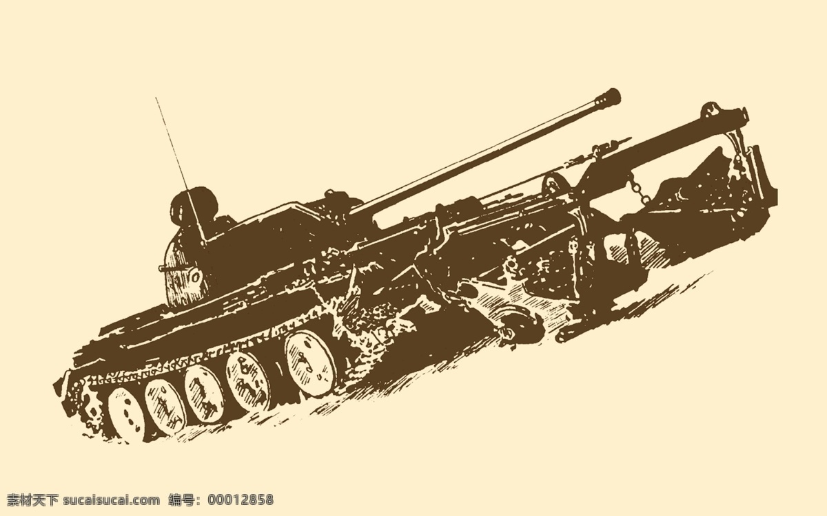 前苏联 t 54 中型坦克 装甲车 武器 战争 军事 坦克 战车 装甲 中外 兵器 装饰 图案 分层 源文件