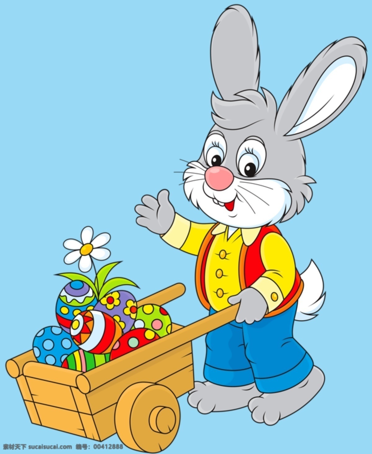 推 彩蛋 车 兔子 彩蛋车 卡通兔子 兔子素材