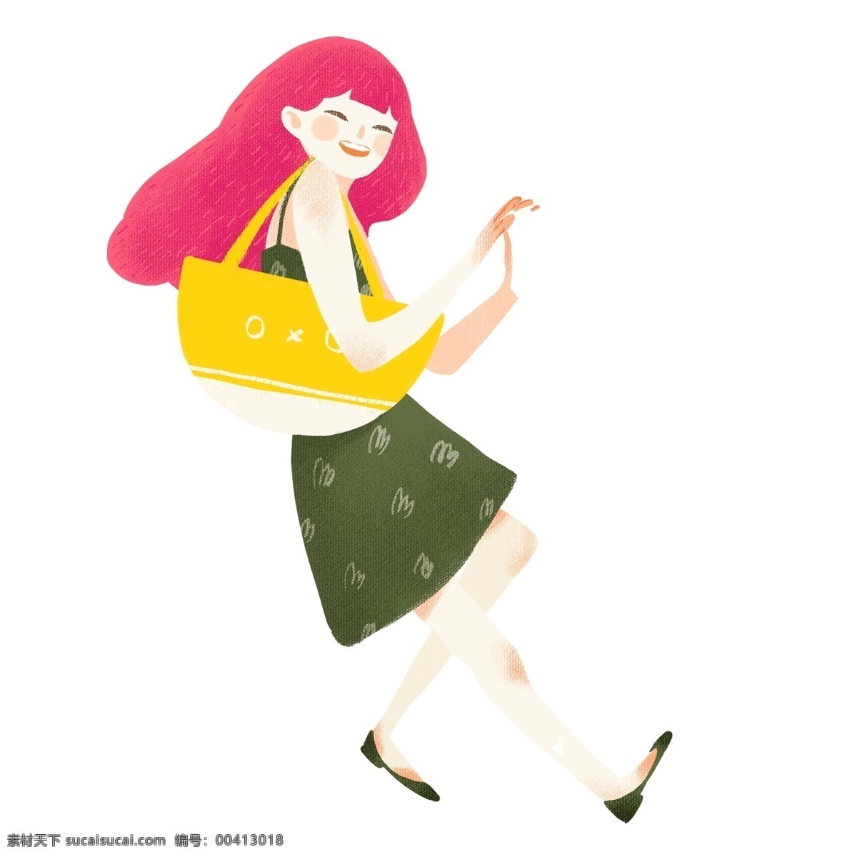 卡通 时尚 小女孩 免 抠 图 可爱的女孩 包包 女士包包 动漫人物 卡通动漫 漂亮 卡通小女孩 免抠图