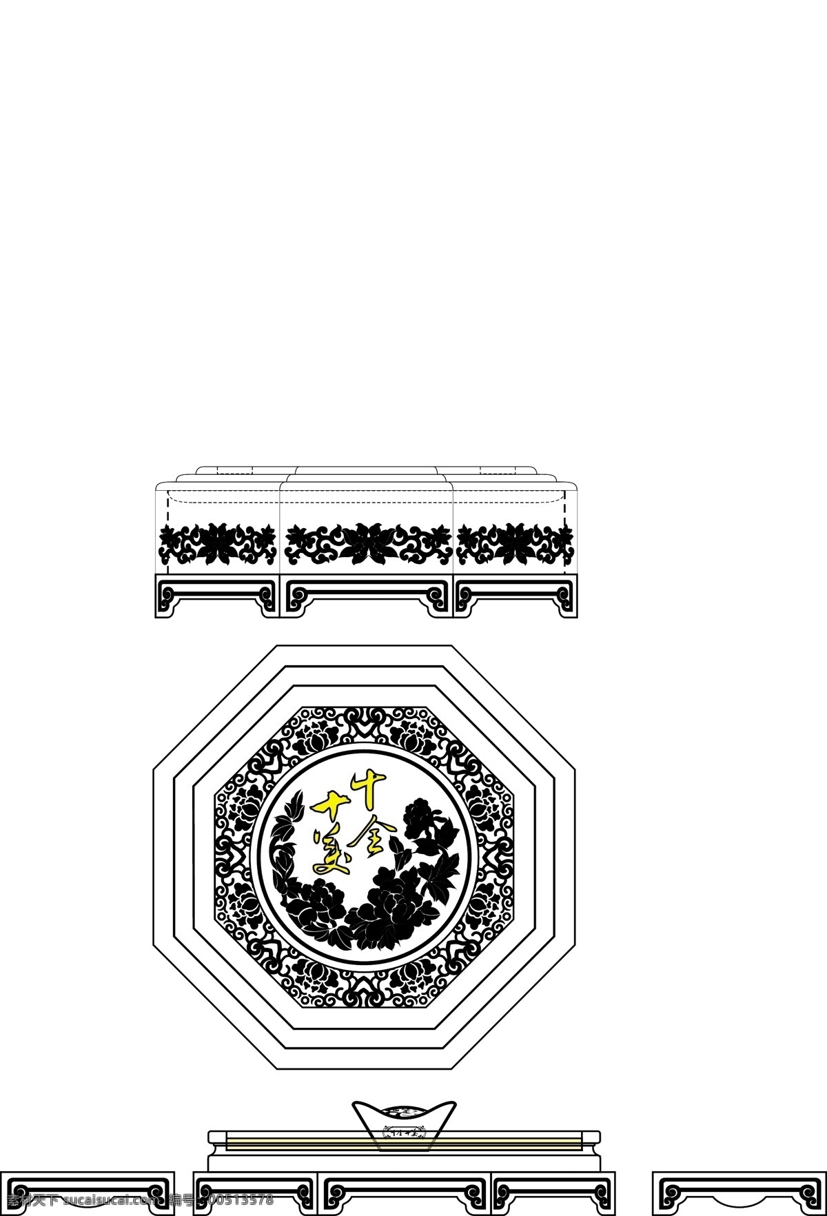 金币 包装设计 边框 传统 底纹 回纹 吉祥 平面包装 时尚 矢量 模板下载 psd源文件
