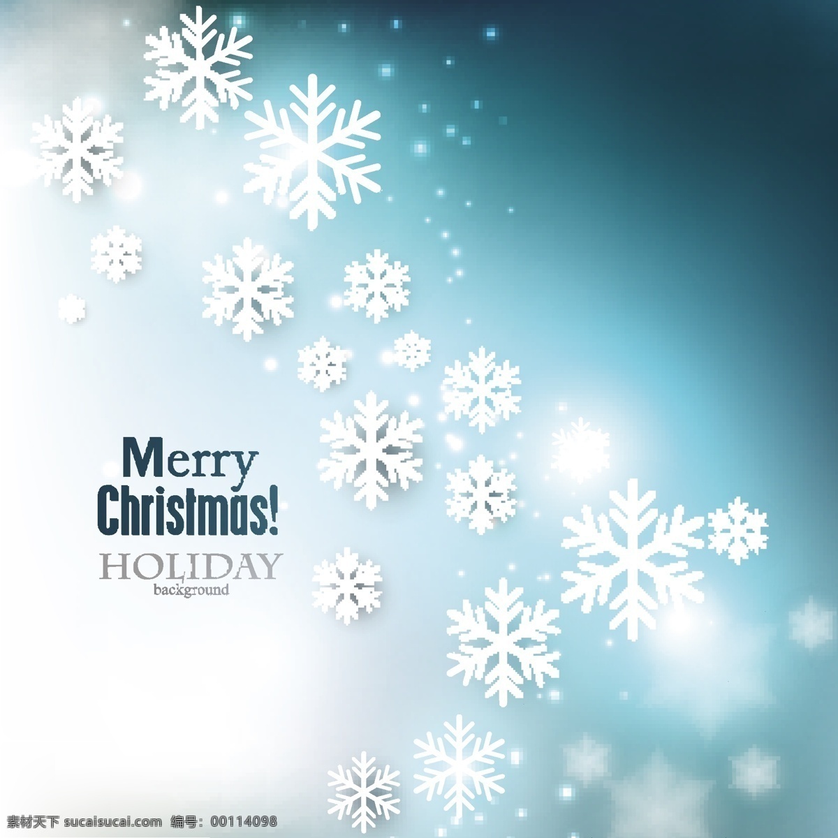 蓝色圣诞背景 有闪亮的雪花 摘要背景壁纸 庆典和聚会 圣诞节 节日和季节 模板和模型
