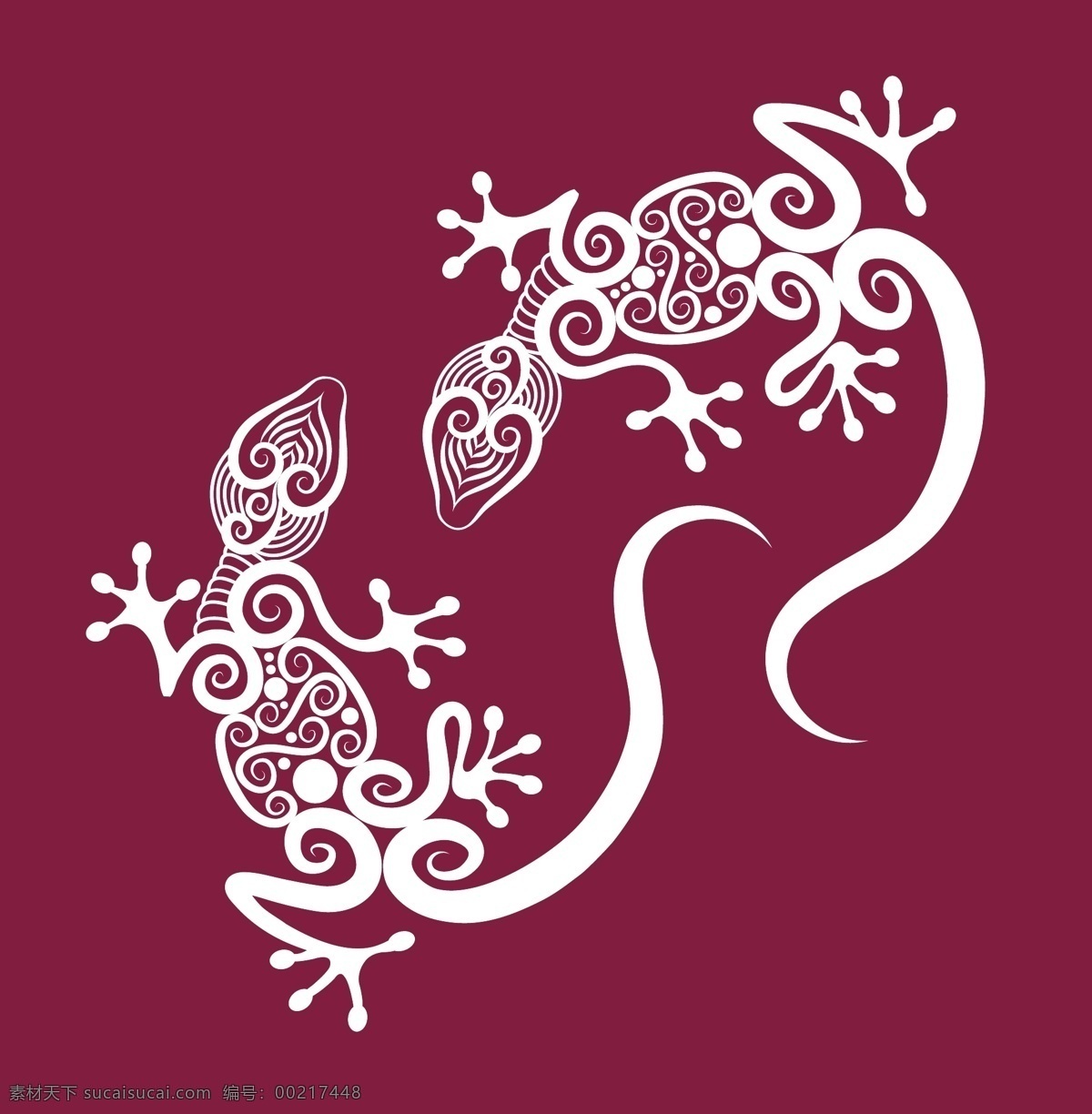 壁虎 手绘 线条 刺青 动物 花纹 剪影 矢量素材 图案 图形 纹身 线稿 蜥蜴 矢量图 其他矢量图