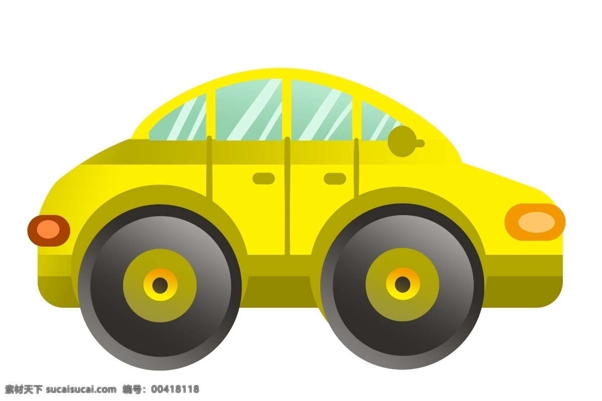 黄色 卡通 汽车 插画 黄色的汽车 卡通插画 卡通汽车 汽车插画 汽车工具 交通汽车 电动的汽车