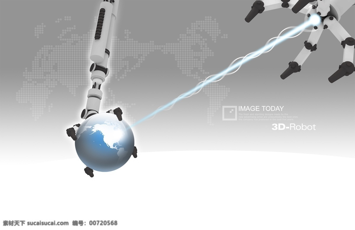 机器 手臂 地球 光束 分层 创意设计 韩国素材 机械 激光 科技 商务 商业 机器手臂 世界地图 psd源文件