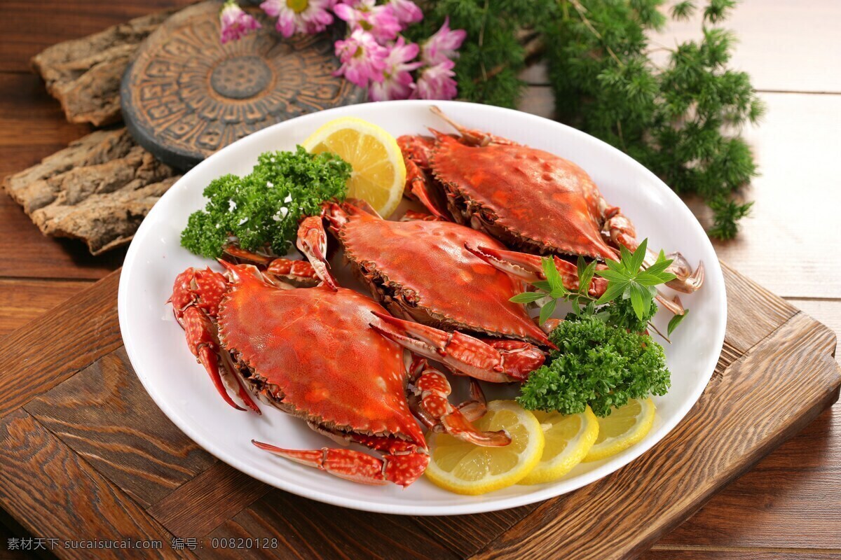 螃蟹 海鲜 水产海鲜 餐饮美食 盘子 生活百科