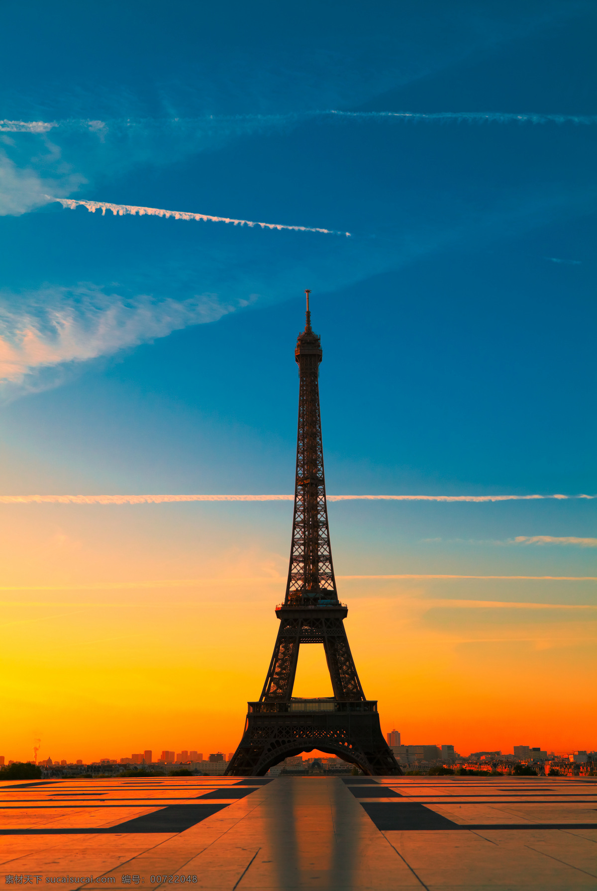 黄昏 时 埃菲尔铁塔 城市风光 高楼大厦 建筑 风景 繁华 繁荣 巴黎 标志建筑 摄影图 高清图片 风景图片
