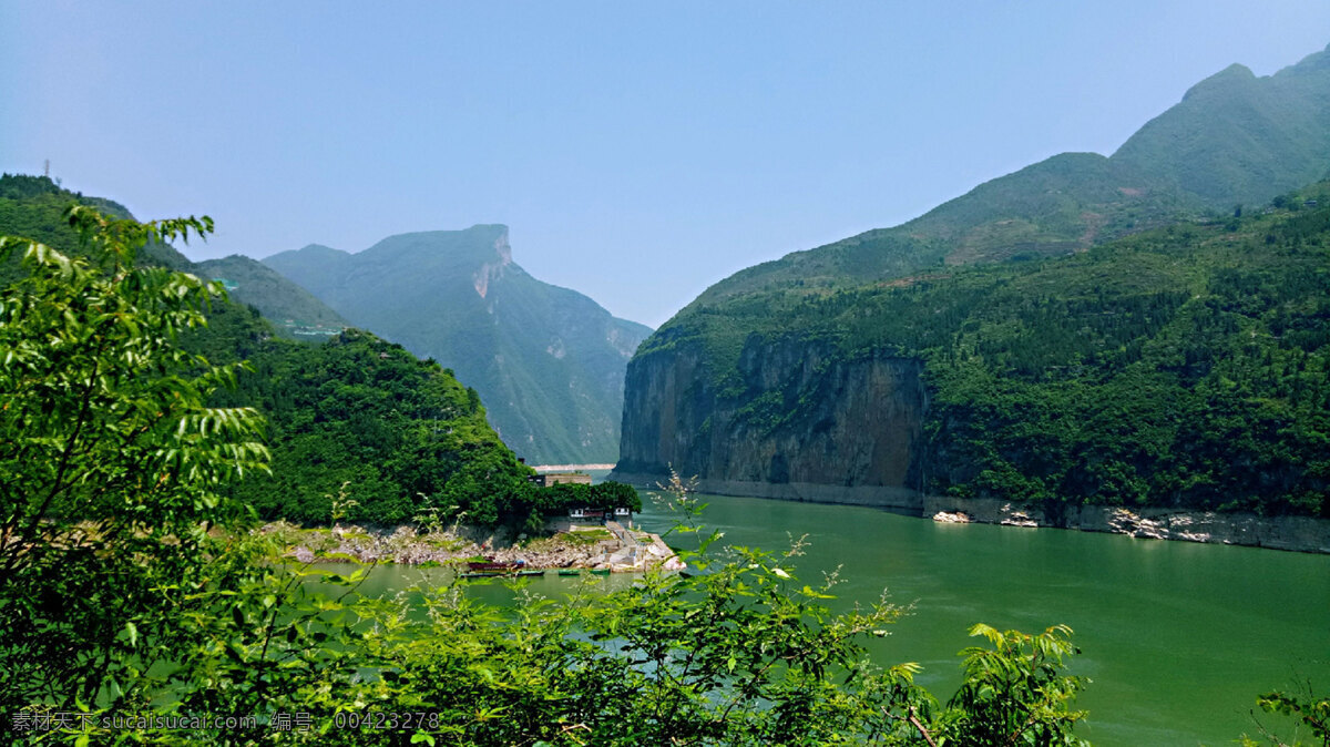 白帝城 风景 绿水 青山 蓝天 上传文件 自然景观 风景名胜
