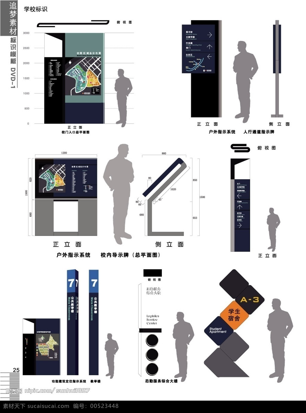 学校导示 校门口 入口 总 平面图 导 示 指示牌 宿舍标牌 后勤服务 大楼 牌子 标识标志图标 公共标识标志 矢量图库