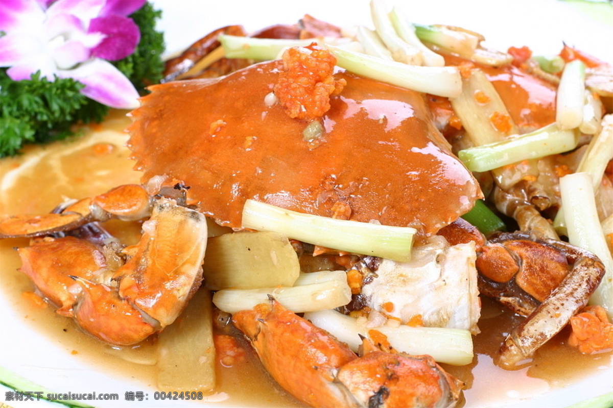 姜葱炒花蟹 美食 传统美食 餐饮美食 高清菜谱用图