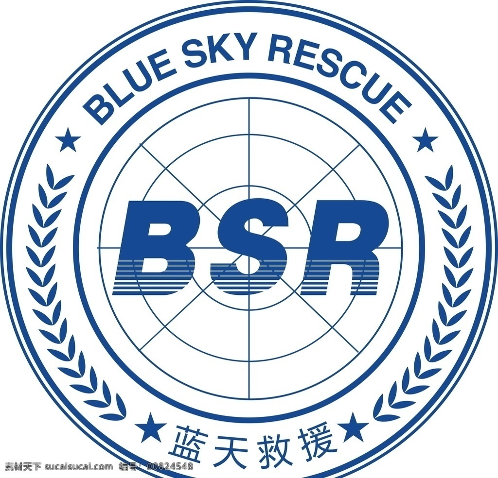bsr 圆 标 反 色 模版 版 圆标 反色 蓝天 救援 标志图标 其他图标
