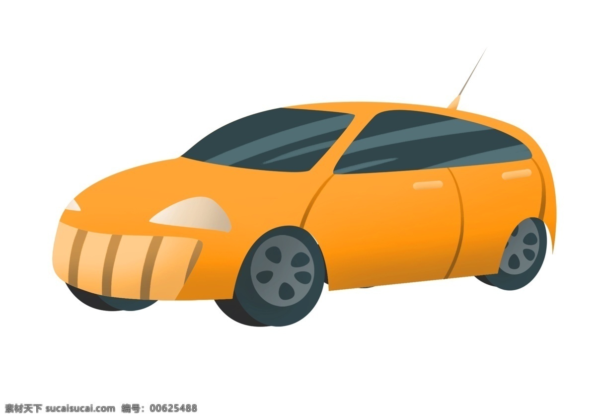橙色 小汽车 插画 橙色的汽车 卡通插画 汽车插画 进口汽车 国产汽车 高端汽车 宝马小汽车