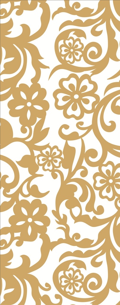 金色 巴洛克 风格 花纹 圆筒图 可重叠