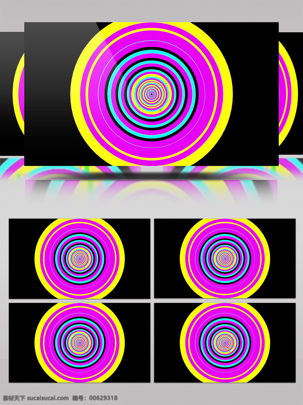彩色 创意 园 盘 视频 圆环 组合 圆盘 视频素材 动态视频素材